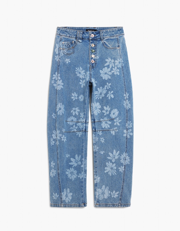 Desigual - Floral denim pants