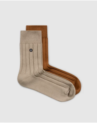 Sockdaily - Lace & Amber 2 Pack Quarter Socks