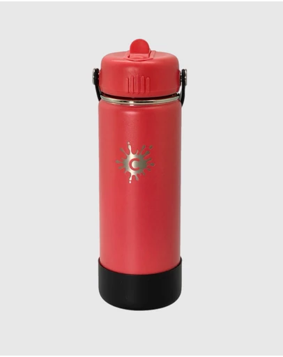 Tolu Australia - 750ml Reusable Red Water Bottle with Straw Lid