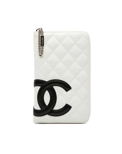 Pre-Loved by Azura Reborn - Pre-Loved CC Quilted Lambskin Cambon Ligne Zippy Organizer Wallet