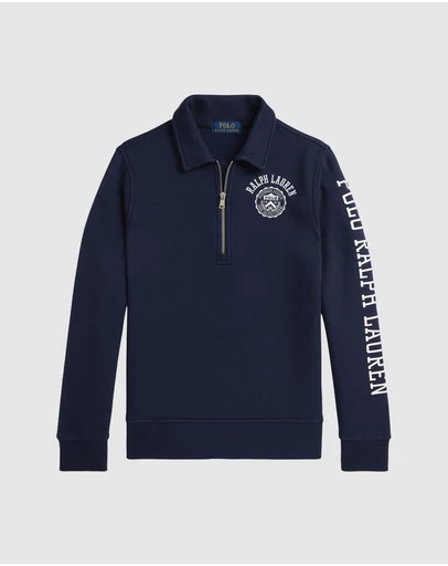 Polo Ralph Lauren - Logo Fleece Collared Sweatshirt - ICONIC EXCLUSIVE - Teens