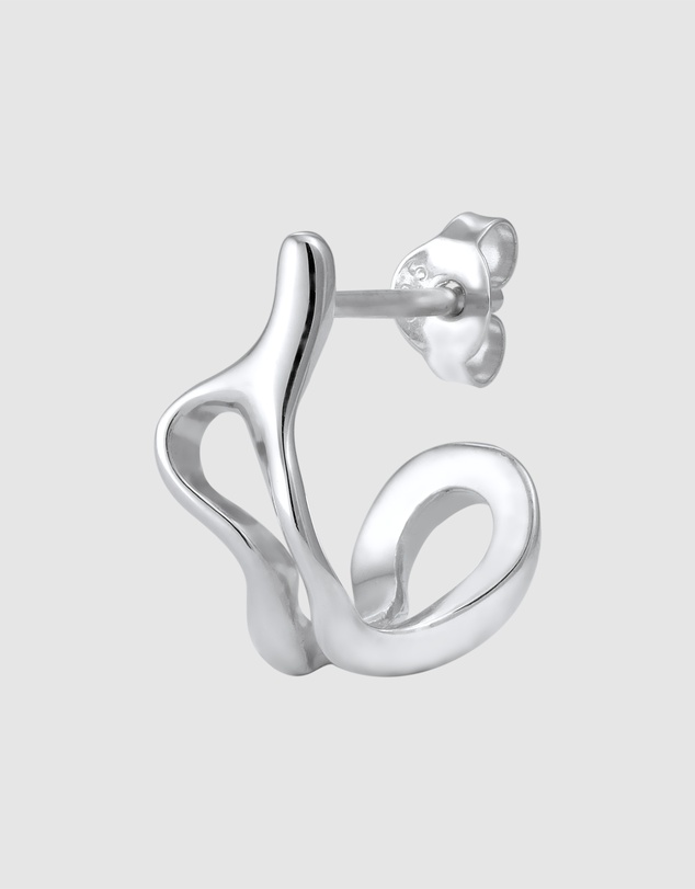 Kuzzoi - ICONIC EXCLUSIVE - Earrings Male Single Creole 925 Sterling Silver
