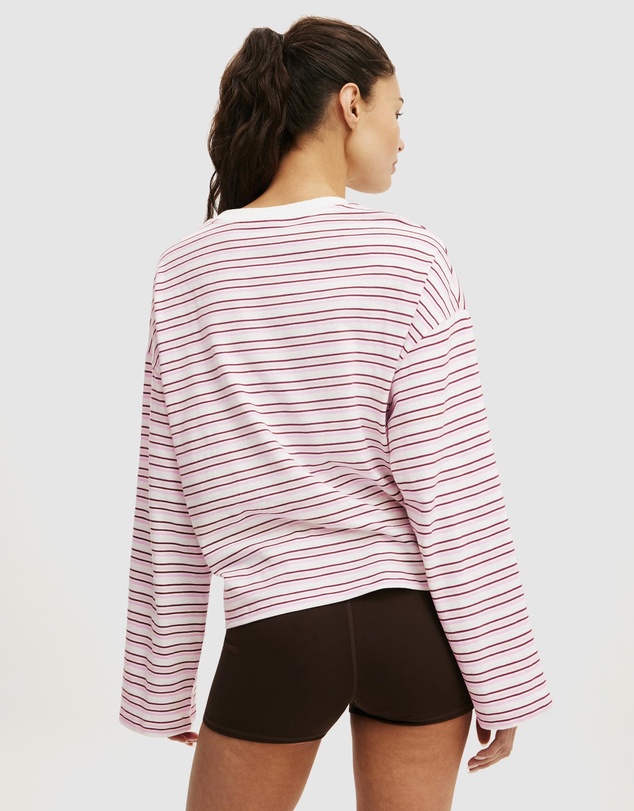 Cotton On Body Active - Long Sleeve Slub Graphic Crew Sweat