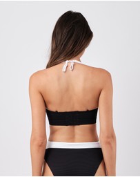 UNE PIECE - Textured Original Bustier Balconette Bralette Bikini Top