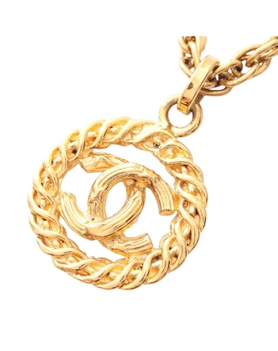 Pre-Loved by Azura Reborn - Pre-Loved CC Gold Plated Round Pendant Necklace