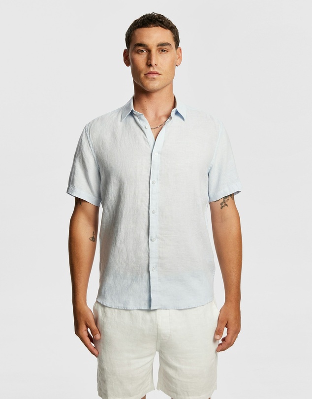 yd. - Lewis Pure Linen Shirt