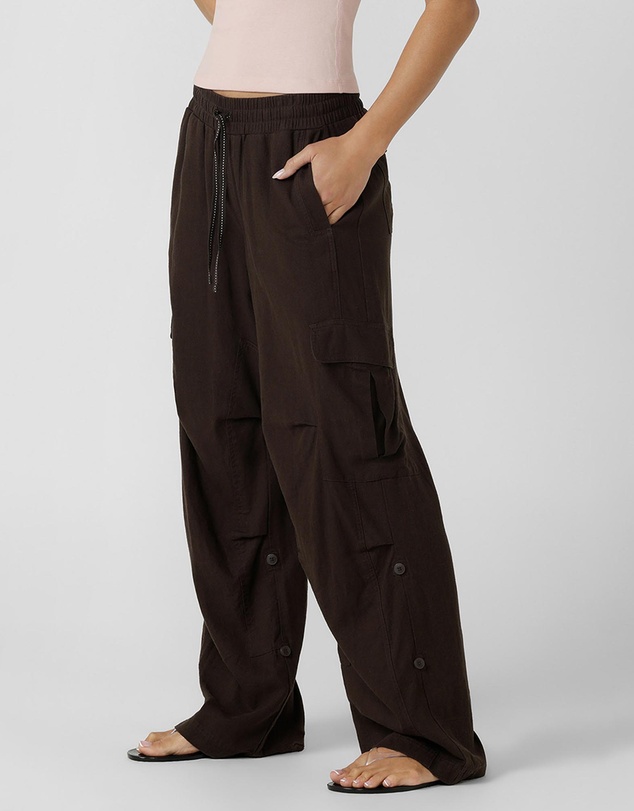 Lorna Jane - Linen Flashdance Wide Leg Cargo Pants