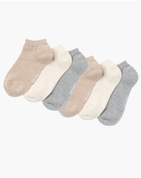 Pussyfoot - 6 Pack Bamboo Cotton Casual Ankle Sneaker Socks