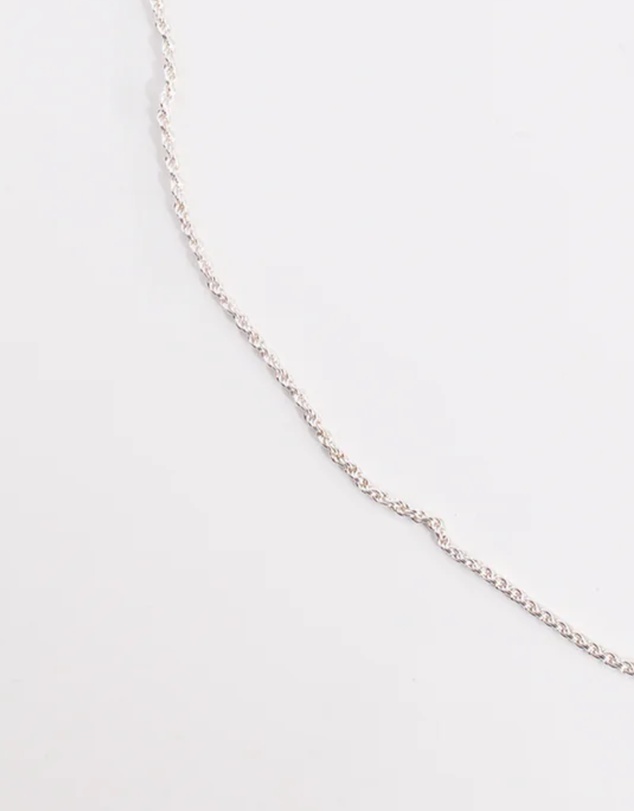 Lovisa - Silver Plated 60cm Rope Chain Necklace