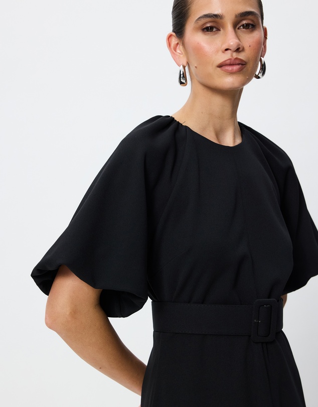 Tussah - Carla Puff Sleeve Belted Midi Dress