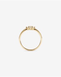 Michael Hill - Australian Opal & Diamond Accent Ring in 10kt Yellow Gold