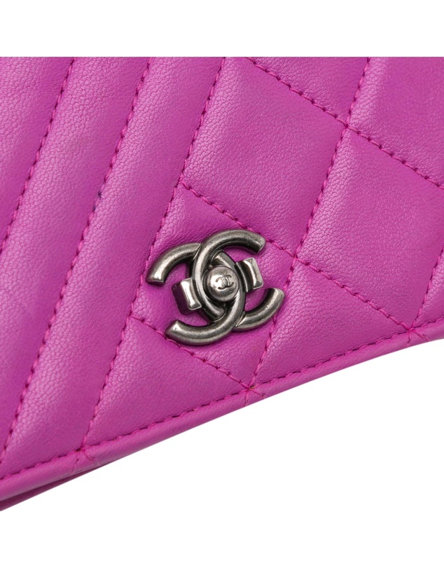 Chanel - Pre-Loved Lambskin Coco Boy Wallet On Chain