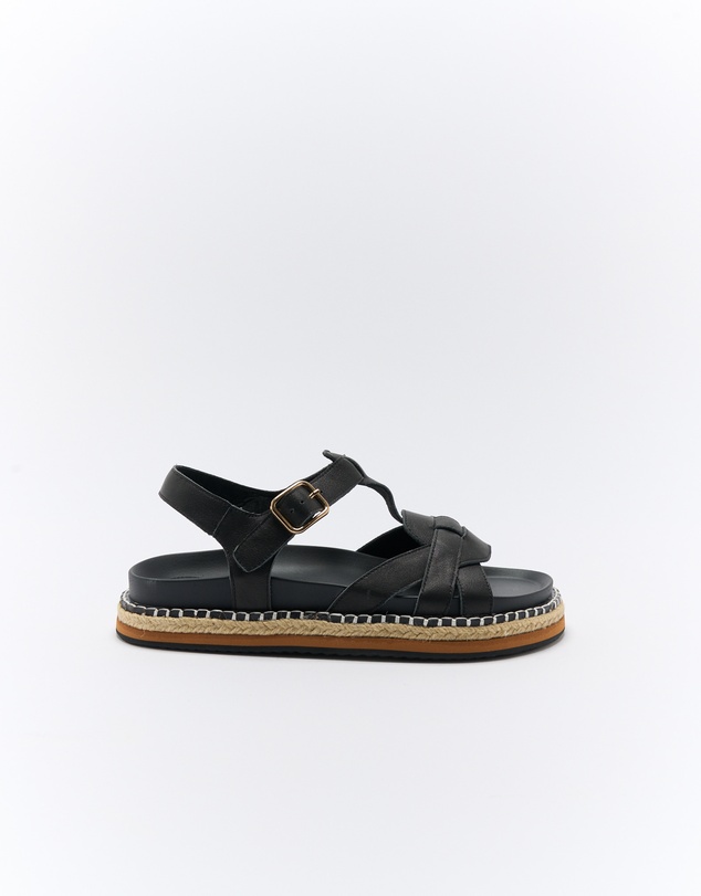 Walnut Melbourne - Indigo Leather Sandal