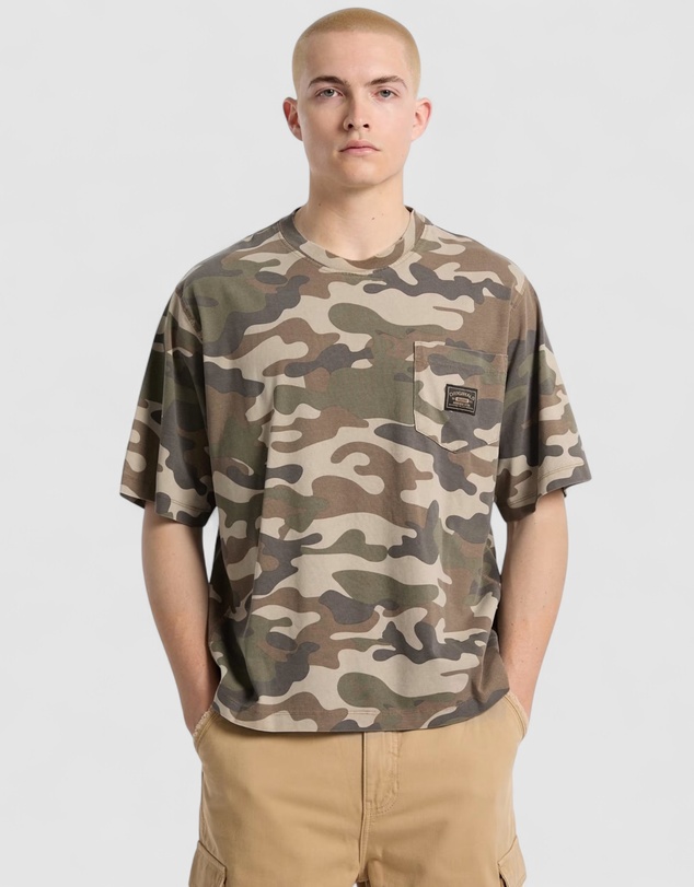 GUESS Originals - GUESS Originals Camouflage Boxy Pocket T-Shirt