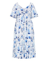 City Chic - Giselle Amalfi V Neck Maxi Dress