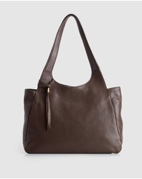 Evity - Clara Leather Charm Tote Bag
