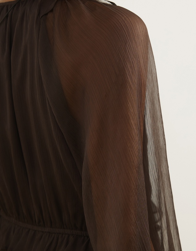 Atmos&Here - Tyla V-Neck Boho Midi Dress with Ruffle Detail