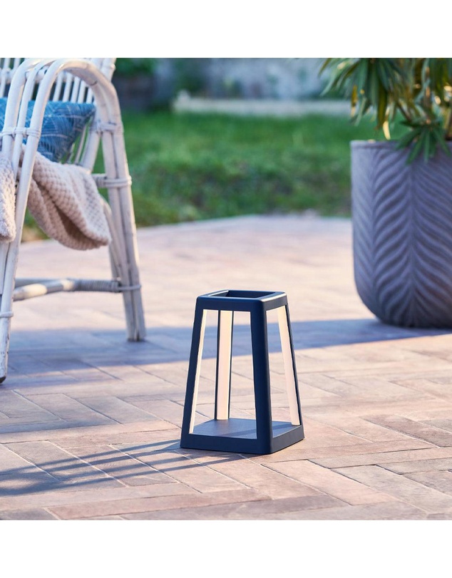 Lexon - Lexon Lantern Portable Lamp With Built-In Wireless Charger - Blue