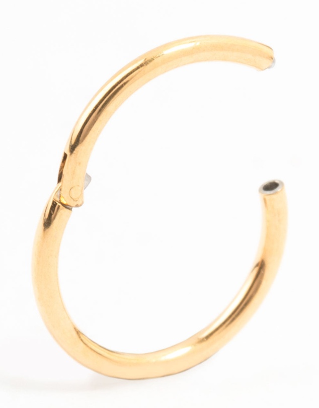 Lovisa - Gold Plated Surgical Steel Fine Clicker Ring 7MM
