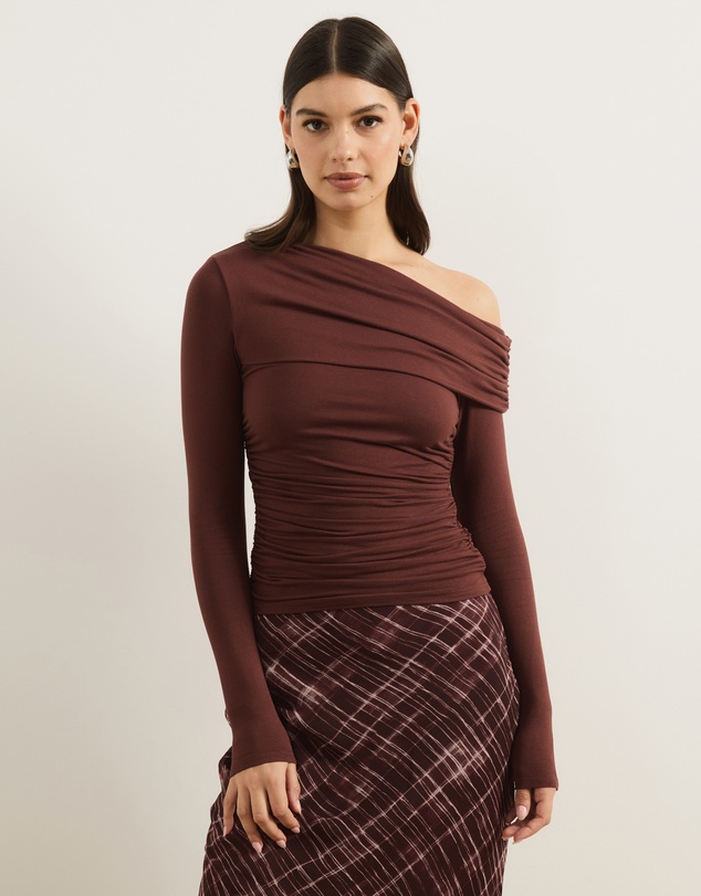 Atmos&Here - Nell One Shoulder Long Sleeve Top
