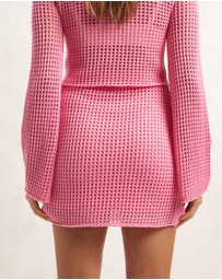 AERE - Open Knit Mini Skirt