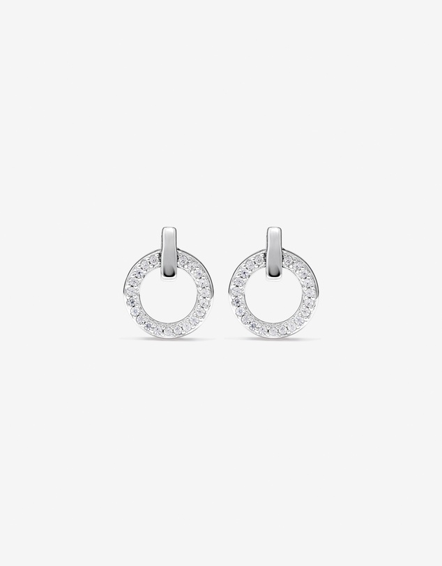 Michael Hill - Door Knocker Stud Earrings with Cubic Zirconia in Sterling Silver