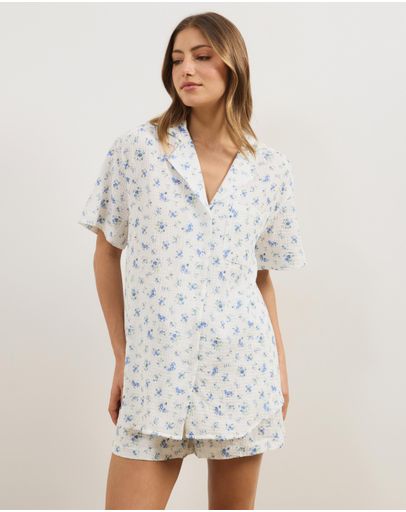 Blue Ditsy Print