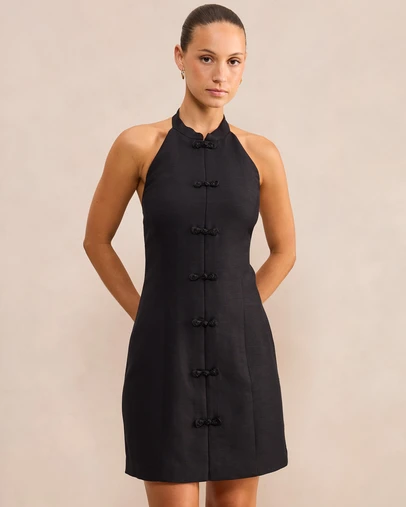 Forever New Petite - Kora Petite Button Closure Mini Dress