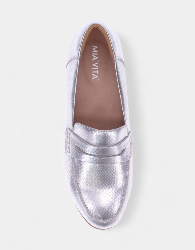 Mia Vita - Remi Casual Slip-On - Silver Snake