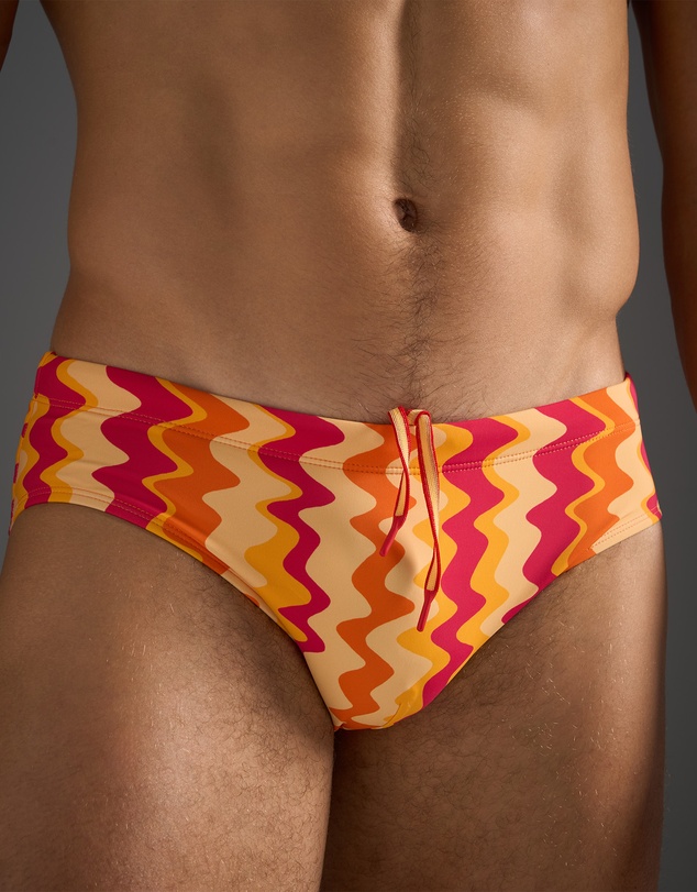 TEAMM8 - TEAMM8 Resort Wide Cut Swim Brief - Red Mirage