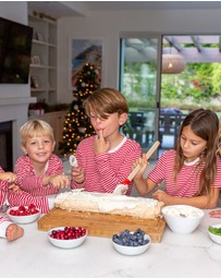 Sant And Abel - Kids Red Stripe Jersey Short PJ Set