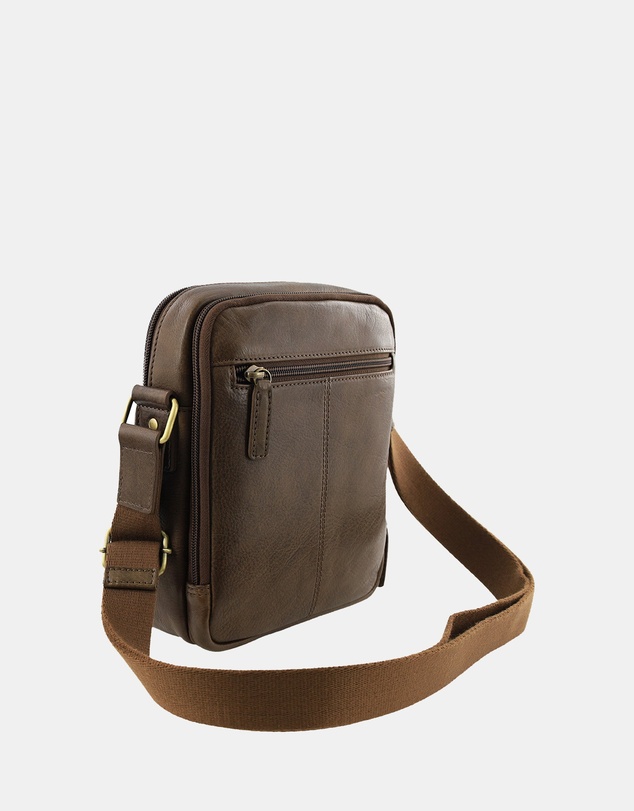 Pierre Cardin - Pierre Cardin Men's Leather Compact Crossbody Bag