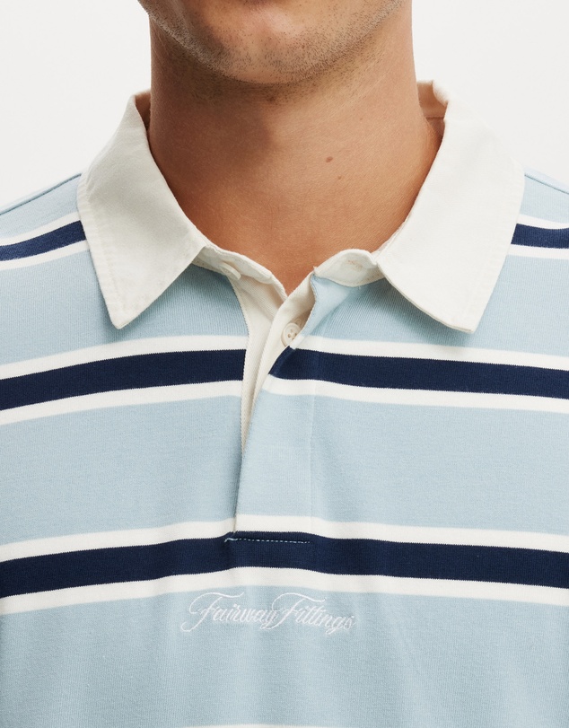 Cotton On - Box Fit Rugby Polo
