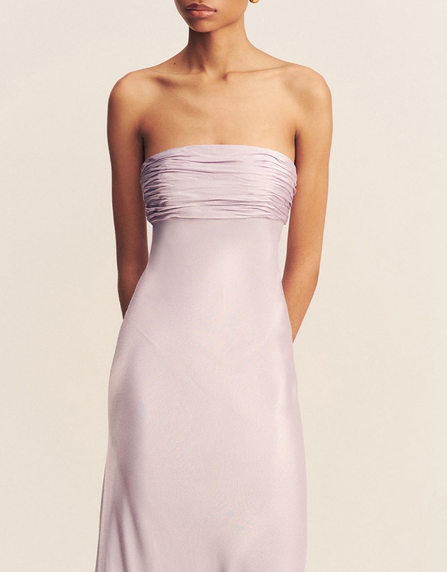 Shona Joy - La Lune Strapless Ruched Bodice Maxi Dress