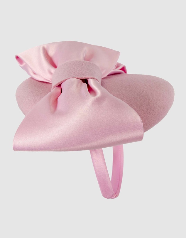 Max Alexander - Felt Pink Winter Pillbox Fascinator with Bow
