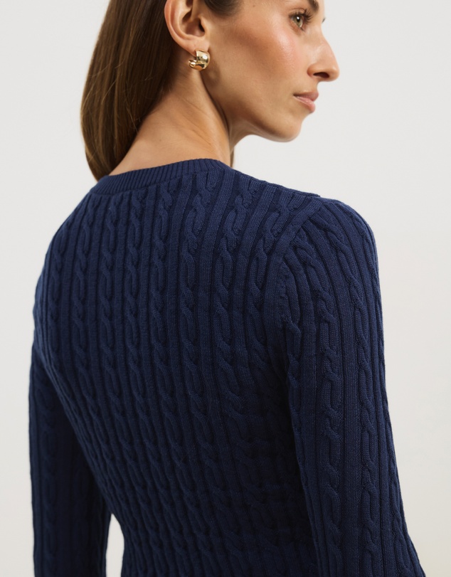 Atmos&Here - Tessa Crewneck Cable Knit Sweater