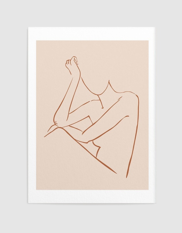 Olive et Oriel - Female Form II Terracotta Art Print