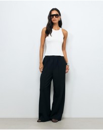 AERE - Arna elastic waist detail pant