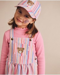 Huxbaby - Pastel Stripe Pinafore Dress - Babies-Kids