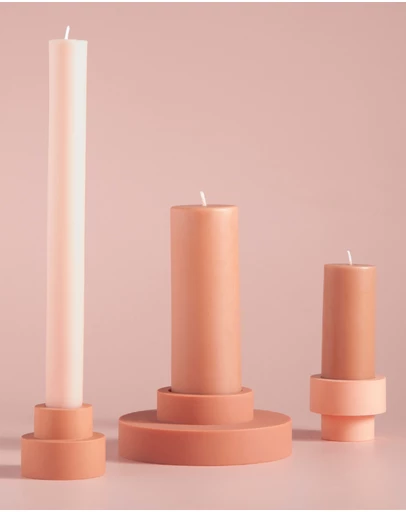 porter green - escc small pillar candle soy-blend unscented candles
