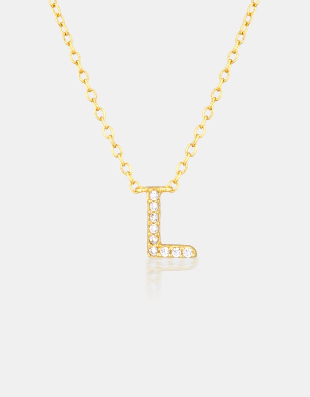 The Silver Collective - A-Z Letter Necklace - L