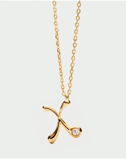 PDPAOLA - Initial 2026 X Pendant Necklace