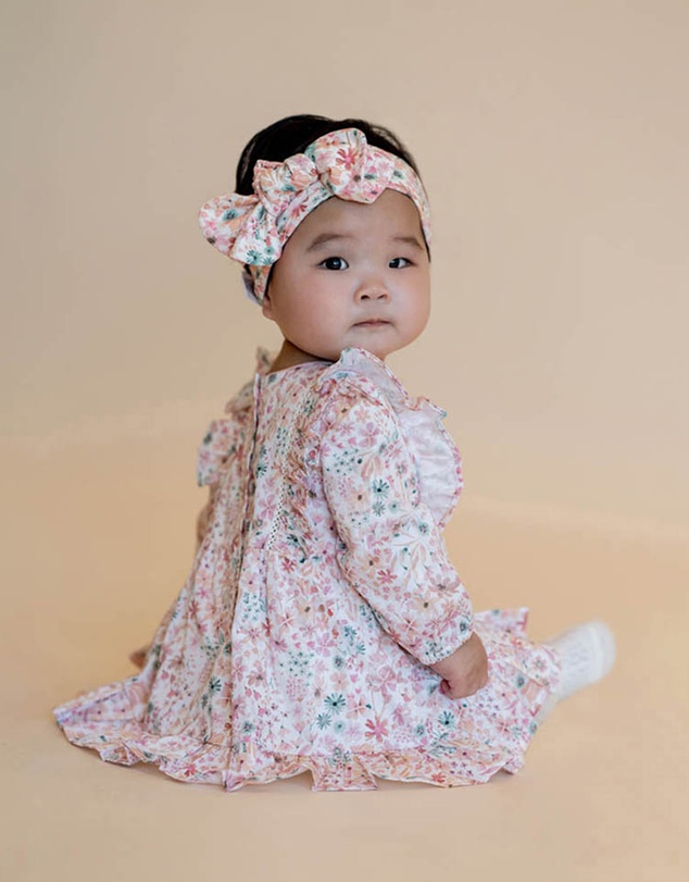 Bebe by Minihaha - Fern Floral Organic Overlay Dress - Babies