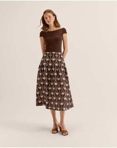 CHOCOLATE/IVORY