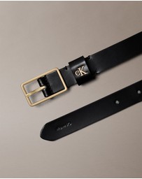 Calvin Klein - Full Grain Leather Logo Belt