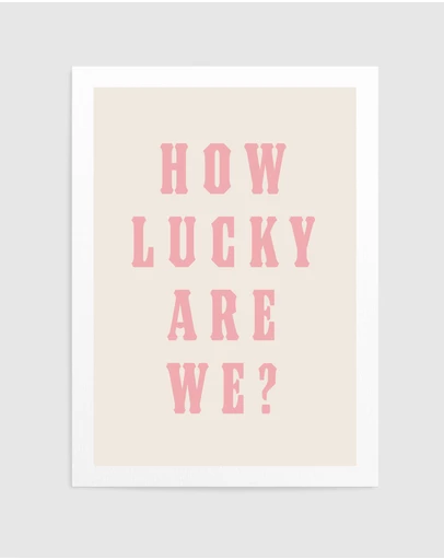 Olive et Oriel - How Lucky Are We? by Tara Royle Art Print