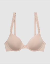 Natori - Pure Luxe Lace Strap Smooth Contour T-Shirt Bra