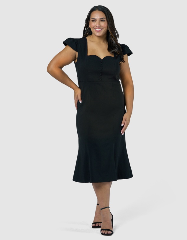 Pink Dusk by Curve Project - Truth or Dare Midi Dress