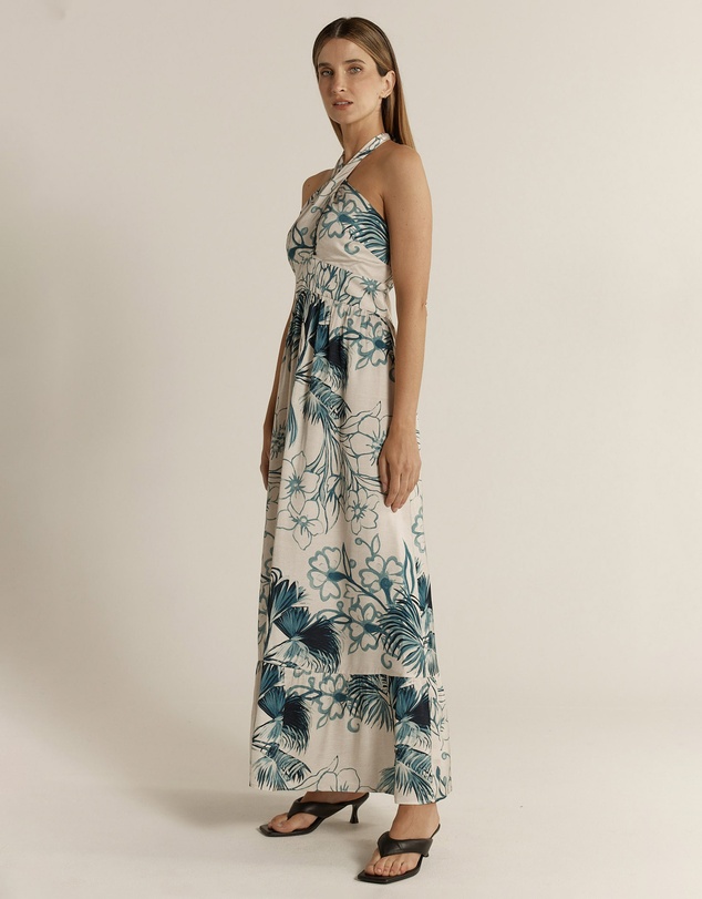 Fate + Becker - Solstice Palms Halter  Dress
