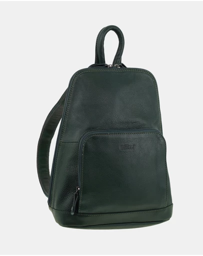 Milleni - Milleni Ladies Genuine Leather Twin Zip Backpack